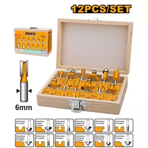 تیغ اور فرز اینکو مدل AKRT1201 مجموعه 12 عددی مته اورفرز آوانور-پس کرایه آوانور - پس کرایه