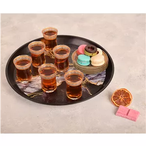 سینی مهروز مدل S-6002-25 طرح مرمر 2 ارسال پس کرایه 