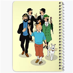 دفتر شطرنجی 50 برگ خندالو طرح تن تن (Tintin) کد 38329