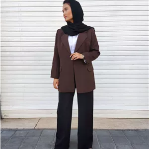 کت مازراتی تک دکمه قهوه ای سوخته
