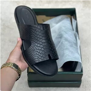 صندل مردانه تمام چرم فوق العاده مدل هرمس کد762