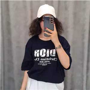 تیشرت اوورسایز طرح لوگو DIOR (زنانه)