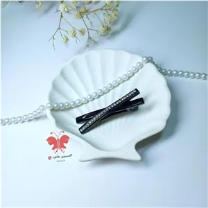 گیره سر انبری ضربدری نگین دار کد 555