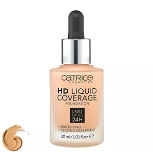 Catrice HD Liquid Coverage Foundation 030 Light Beige 30ml Pump Oil-Free Matte