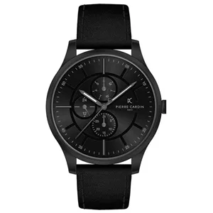 ساعت مچی مردانه پیر کاردین PC902731F103 مشکی 44mm کوارتز 24 ساعته تاریخشمار