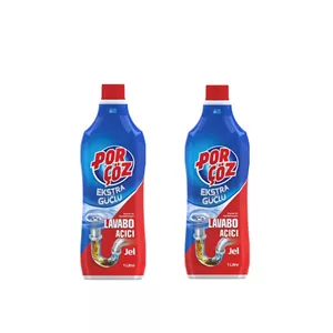 ژل لوله بازکن پورچوز LAVABOACICI 1 لیتری بسته 2 عددی بدون آسیب به PVC