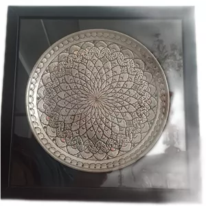 تابلو بشقاب قلم زنی مسی  25 سانتی کد 05 