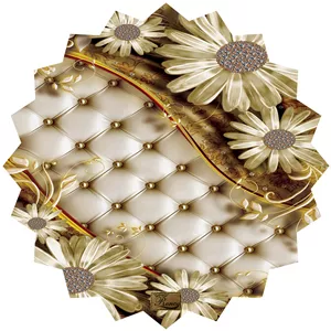 رومیزی ستاره پارچه ای مخمل طرح گل سایز 60 در 60 سانتی متر مدل T23-42817 شرکت رنس (ارسال رایگان همراه با هدیه)