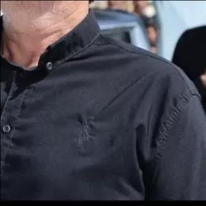 پیراهن مشکی مردانه باگلدوزی polo