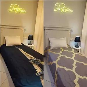 ست رو تختی طرح ایفل طلایی و لونه زنبوری