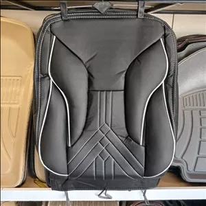 روکش صندلی 206و207ورانا پلاس تمام چرم مشکی مغزی سفید طرح سناتور vip