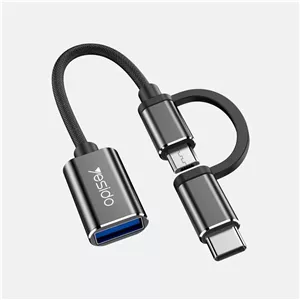 کابل تبدیل yesido OTG 2 IN 1 مدل GS02 مشکی