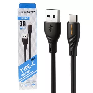 کابل شارژ KingStar Type-C مدل K35 C - مشکی (گارانتی متین)