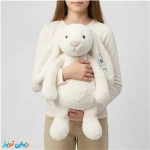 خرگوش جلی کت 65 سانتی متری سفید