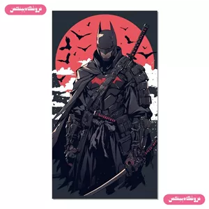 پوستر چسب دار پینکمن طرح بتمن سامورایی Samurai Batman 23 Jm