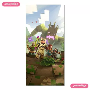 پوستر چسب دار پینکمن طرح بازی ماینکرفت دانجنز Minecraft Dungeons 7 Jm