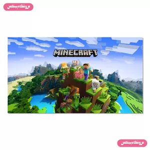 پوستر چسب دار پینکمن طرح بازی ماینکرفت منظره Minecraft Landscape 9 (1) Jm