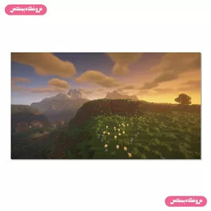 پوستر چسب دار پینکمن طرح بازی ماینکرفت طلوع آفتاب Minecraft Sunrise 34 Jm