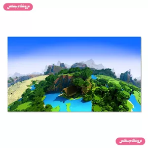 پوستر چسب دار پینکمن طرح بازی ماینکرفت کوهستان Minecraft Mountains 19 Jm