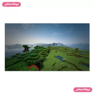 پوستر چسب دار پینکمن طرح بازی ماینکرفت کوهستان Minecraft Mountains 2 Jm