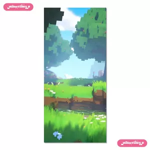 پوستر چسب دار پینکمن طرح بازی ماینکرفت دنج Minecraft Cozy 9 Jm