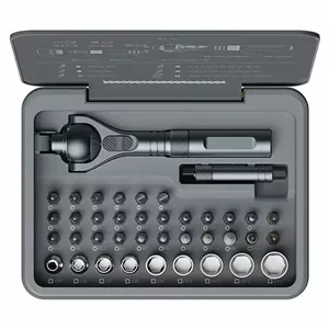 ATuMan RS2 40تکته پیچ گوشتی جغجغهای فولاد، 180 درجه، 45 دندانه، کیت 28 س2 + 9 کروم، کیس (نیاز به ویرایش)