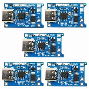 ماژول شارژ باتری TP4056 5 عددی Micro USB Type‑C با DW01 8205A