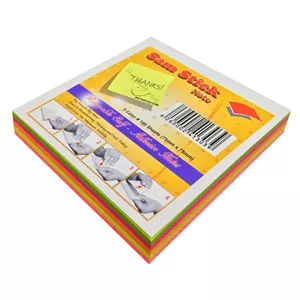 کاغذ یادداشت چسبدار سام استیک نوت مدل خطدار 7.5x7.5cm تعداد 100 برگ در 5 رنگ