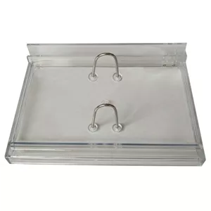 پایه تقویم رومیزی شهاب تحریر کد 34 ارتفاع 5 سانتیمتر ابعاد 22×16 سانتیمتر پلاستیک شفاف 