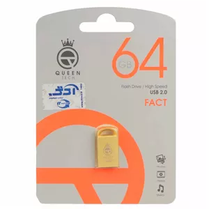 Queen Fact USB2.0 Flash Memory - 64GB طلایی (گارانتی مادام العمر شرکت آی تین)