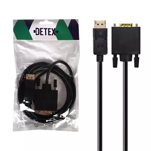 کابل 1.8 متری DETEX+ DP To DVI - مشکی