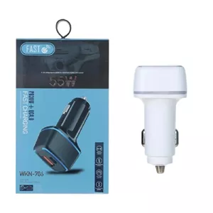 شارژر فندکی 55 وات راسین مدل WKN-706 دو پورت 2.2 آمپر Quick Charge 3.0 PD