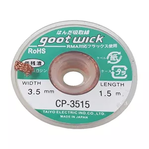 سیم قلع کش مدل TWF-G44، قطر 3.5 میلیمتر، طول 1.5 متر برای جذب لحیم باقیمانده