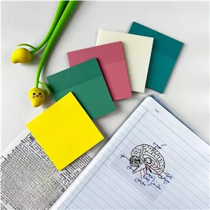 کاغذ یادداشت چسب دار آنیدا مدل استیک نوت شفاف مجموعه 2 عددی 9NX
