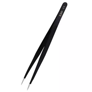 پنس سرصاف ریلایف مدل ESD-11 آنتیاستاتیک استیل سایز 135 میلیمتر مخصوص تعمیرات موبایل