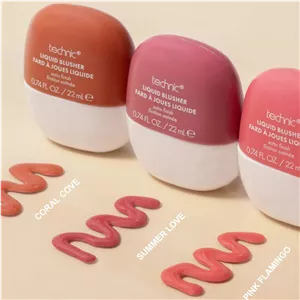 رژگونه مایع براق تکنیک مدل Satin Finish رنگ PINK FLAMINGO حجم 22 میل