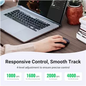 ماوس بی سیم UGREEN مدل MU001 - مشکی (گارانتی 18 ماهه آسان پیشرو)(90372)