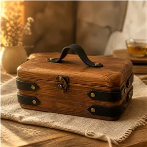 جعبه فاخر چوبی سایز بزرگ پرکار عمده(20عددی)