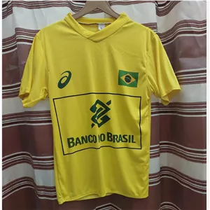 تیشرت با شورت تیم ملی والیبال برزیل brazil رنگ زرد شورت ابی