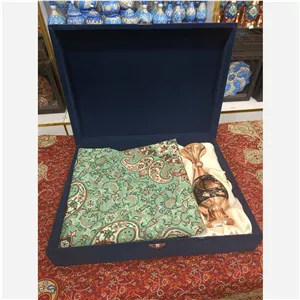 پک جیر بزرگ گلدان مس الماس تراش و ترمه