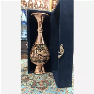 جعبه جیر گلدان مس الماس تراش بزرگ