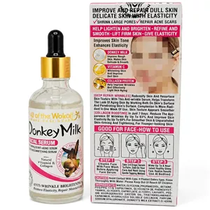 سرم جوانساز و روشن کننده شیر الاغ برند WOKALI تاثیر محصول در عرض 1 هفته طبق نوشته ی درج شده بر روی محصول