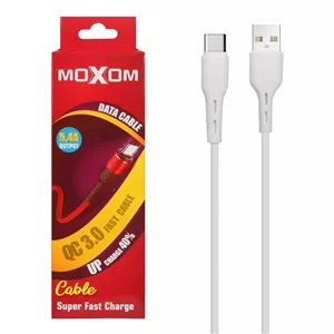 کابل شارژ فست Moxom Type-C - سفید - BSA