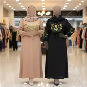 کفتان زنانه گلدوزی شده جنس بابوس فری سایز مدل اروشا