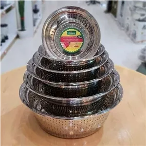 سرویس آبکش و لگن استیل یونیک 6 پارچه