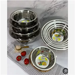 سرویس آبکش و لگن استیل یونیک 5 پارچه