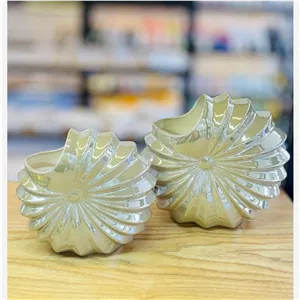 گلدان دکوری صدف مدل لاستر دو عددی 