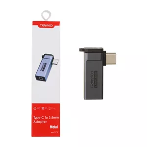 تبدیل Type-C به جک 3.5 میلی متری Tranyoo مدل T-E20 - خاکستری