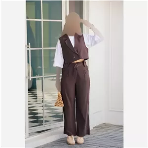 ست جلیقه و شلوار زنانه جنس سیلک خنک و ترند
