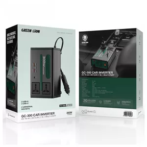 مبدل برق خودرو گرین لاین مدل GC-300 ظرفیت 300 وات